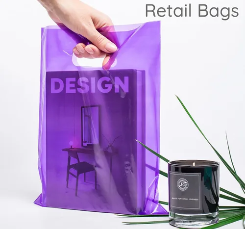 Miniatura 8 de Choice Marts Bolsas de mercancía 200 bolsas de 200 bolsas de color verde azulado y morado de 9 x 12 pulgadas, 1.5 mil de grosor, brillantes con asas