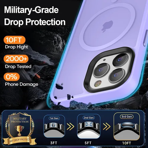 Miniatura 36 de Fuerte magnético para iPhone 11, compatible con Magsafe, [resistente a caídas de 13 pies] Funda trasera translúcida mate con sensación de piel