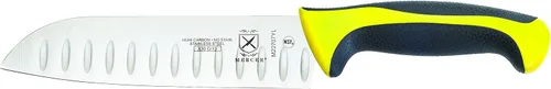 Miniatura 3 de Mercer Culinary Millennia Colors - Juego de 5 tableros magnéticos con asas amarillas, acacia