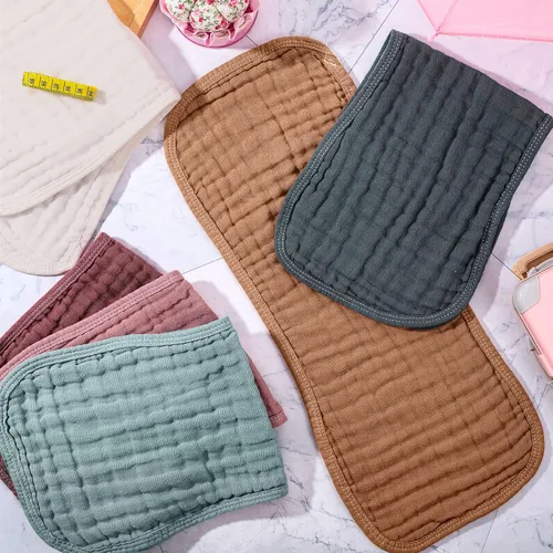 Miniatura 5 de Frienda Paquete de 6 paños de muselina para eructos de algodón, grandes, 20 x 9 pulgadas, extra absorbentes y suaves, para bebé, niño y niña, unisex