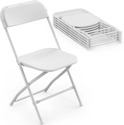 Miniatura 13 de Bonnlo Juego de Sillas Plegables de 4, Silla de Plástico Negra con Asiento Resistente y Marco de Metal, Perfecta para Fiesta, Evento, Boda
