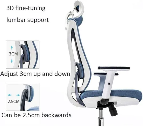 Miniatura 3 de Silla ergonómica para computadora, silla de oficina de ingeniería para el hogar, cómoda silla reclinable para juegos, soporte de cintura (E)