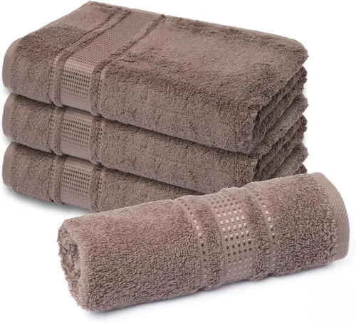 Miniatura 22 de Melissa Linen Toallas de Punta de Dedos Paquete de 4, 100% Algodón Turco, Toallas de Mano Pequeñas para Cuerpo y Cara, 12 x 18 pulgadas, Suaves