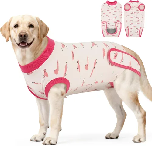 Miniatura 9 de IDOMIK Traje de recuperación para perros – Mono ajustable antilamidas para después de la cirugía, traje esterilizador de esterilización masculino
