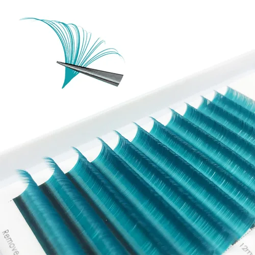 Miniatura 27 de CoMango Easy Fan - Extensiones de pestañas rizadas C/D de 0.05/0.003 in, pestañas de volumen que florecen automáticamente, color negro mate 2D-20D