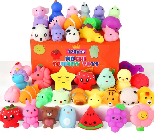 Miniatura 8 de Relleno para huevos de Pascua - Paquete de 30 juguetes esponjosos Kawaii Mochi para rellenar cestas de Pascua, mini juguetes esponjosos lindos