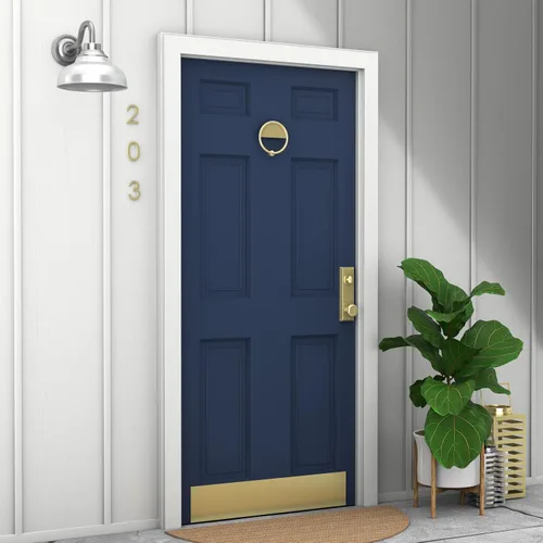 Miniatura 4 de National Hardware N336-702 Cooper - Aldaba para puerta, oro cepillado