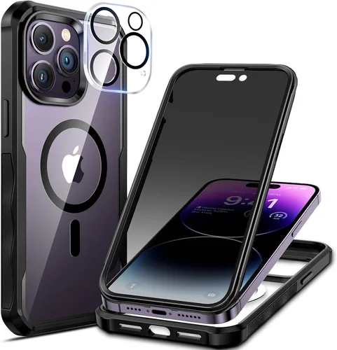 Miniatura 54 de seacosmo para iPhone Air Funda, Carcasa Completa con Protector de Privacidad de Vidrio Templado 9H Integrado y Protector de Lente de Cámara