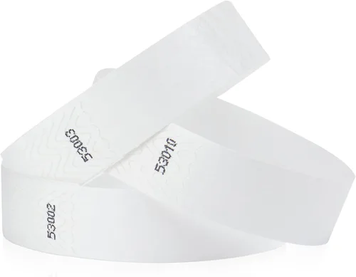 Miniatura 32 de 500 pulseras Tyvek verde neón para eventos, diseño a prueba de manipulaciones y color fluorescente que evitan la reutilización, pulseras de grado