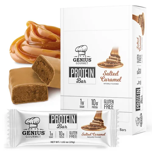 Miniatura 12 de Genius Gourmet Barra de proteínas, sueño de chocolate, aperitivo Keto, bajo en carbohidratos, bajo en azúcar y sin gluten, aperitivos de proteínas