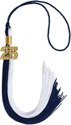 Miniatura 78 de Endea Graduation Borla de doble color con dije dorado (negro/oro brillante, 2022)