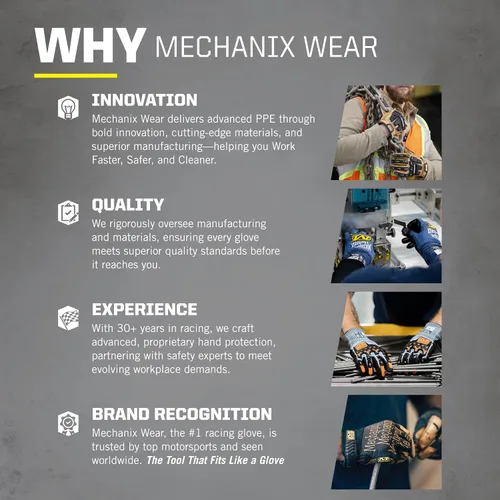 Miniatura 5 de Mechanix Wear Guantes de trabajo originales - Guantes de trabajo multiusos para exteriores - Ajuste seguro - Duraderos y lavables a máquina