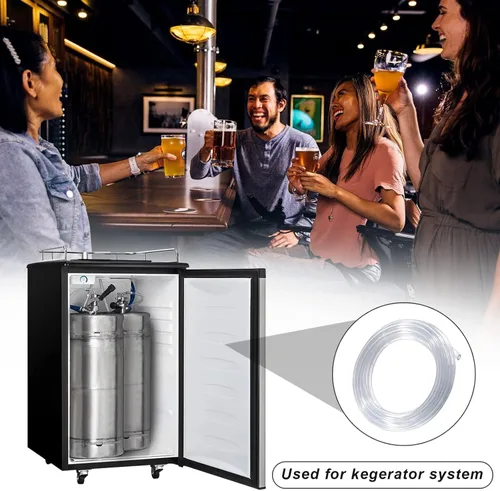 Miniatura 7 de MRbrew Tubo de cerveza de 10 pies, manguera de cerveza de PVC con abrazaderas de manguera de identificación de 3/16 pulgadas, línea líquida de grado