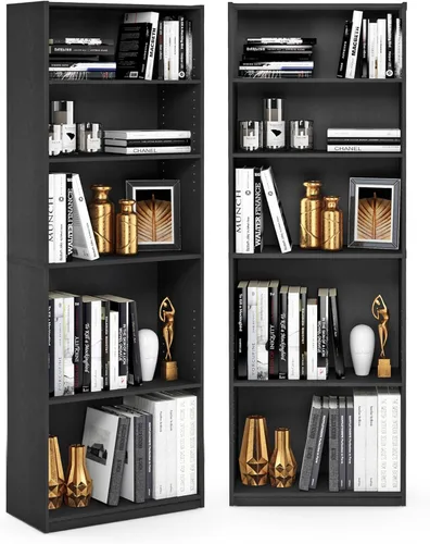 Miniatura 25 de Furinno Basic - Estantería de almacenamiento para librerías de 3 niveles, nogal oscuro