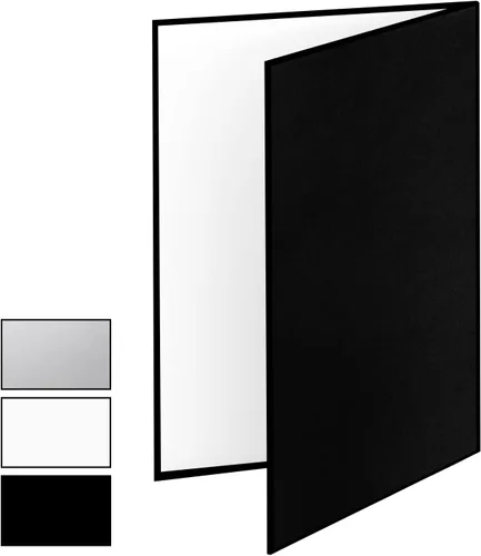 Meking Cartón reflector de fotografía 3 en 1, 17"x12"/42x30cm, tablero difusor de luz plegable A3 para bodegón, fotografía de productos y alimentos