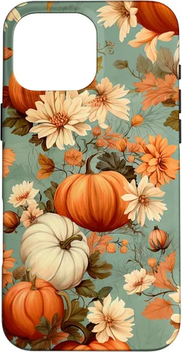 Miniatura 19 de Funda con temática de otoño para iPhone 12/12 Pro, diseño vintage de otoño con diseño de calabaza y calabaza