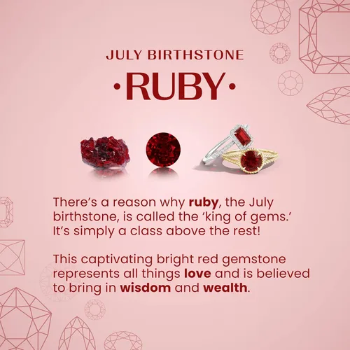 Miniatura 6 de Angara Natural Ruby and Diamond Split Shank Ring for Women for Wedding, Anniversary, Engagement in 925 Silver 14K Solid GoldPlatinum 950 - July