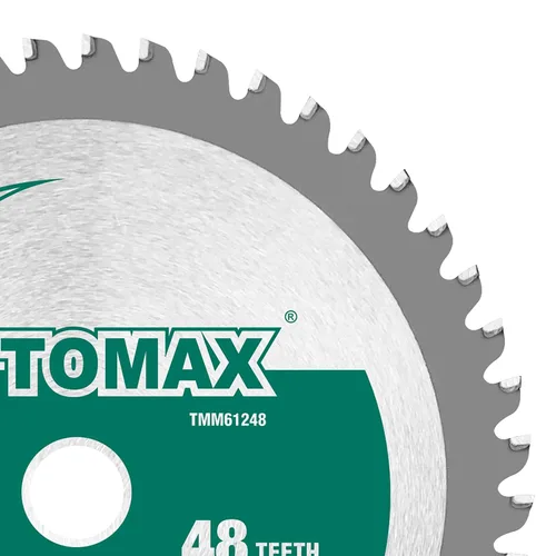 Miniatura 2 de TOMAX Hoja de sierra de acero y metal ferroso de nivel industrial de 48 dientes de 6-1/2 pulgadas con eje de 5/8 pulgadas