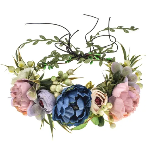 Miniatura 11 de Vividsun - Corona floral y ajustable para usar en bodas, festivales y sesiones de foto