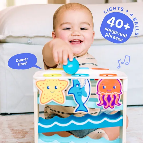 Miniatura 2 de Move2Play, Wooden Ocean Friends Más de 30 canciones y frases de Fin-Tastic Juguete musical para bebés y niños pequeños Regalo de primer