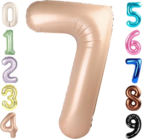 Miniatura 239 de Globos de números de 5 globos de 40 pulgadas, decoraciones de cumpleaños azules para niños y niñas, globos de números azul marino grandes