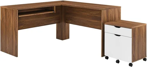 Miniatura 10 de Modway Envision Mid-Century Modern, archivador, color blanco nogal