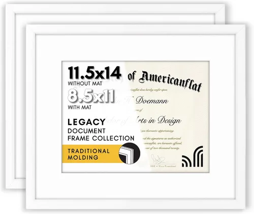 Miniatura 61 de Americanflat Portarretratos de 5 x 7 pulgadas con plexiglás pulido, juego de 2 unidades, para uso como marco de 4 x 6 con paspartú o para fotos de 5