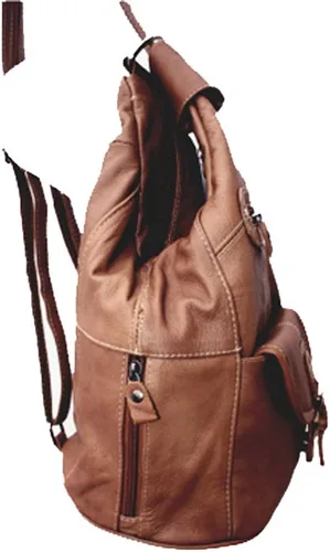 Miniatura 4 de Silver Fever - Mochila organizadora de cuero genuino, Marrón, Classic