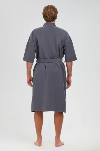 Miniatura 3 de MONARCH Chamois - Bata de microfibra tipo kimono para hotel, ligera, absorbente, suave, para spa, ciprés