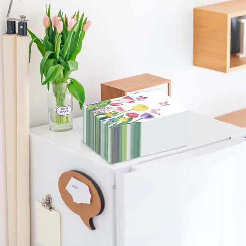 Miniatura 7 de 50 servilletas de papel florales de primavera, tulipán, servilletas desechables de acuarela con flores, para cena, fiesta, toalla de mano decorativa