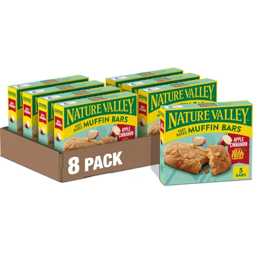 Miniatura 8 de Nature Valley Barras de magdalenas horneadas suaves, chispas de chocolate, barras de aperitivos, 10 barras, 12.4 onzas