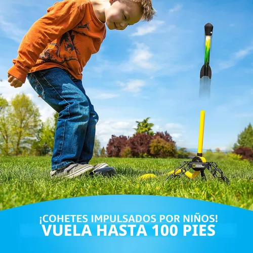 Miniatura 3 de Reabastecimiento de juguete de cohetes de aire National Geographic - 5 cohetes de aire con luz LED, compatibles con todos los lanzadores de cohetes