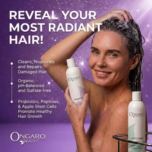 Miniatura 2 de Ongaro Beauty Set de champú y acondicionador orgánico sin sulfato para mujeres y hombres, cuidado del cabello con aloe vera, sin crueldad,