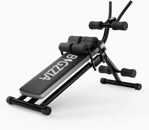 Bigzzia Máquina de abdominales, 5 en 1 ajustable, banco de entrenamiento abdominal, entrenador de abdomen para entrenamiento de estómago, máquina de