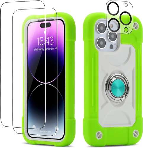 Miniatura 57 de Funda para iPhone Se3/iPhone Se2, iPhone 6/6S, iPhone 7/iPhone 8 de 4.7 pulgadas con soporte de anillo, con 2 protectores de pantalla resistentes