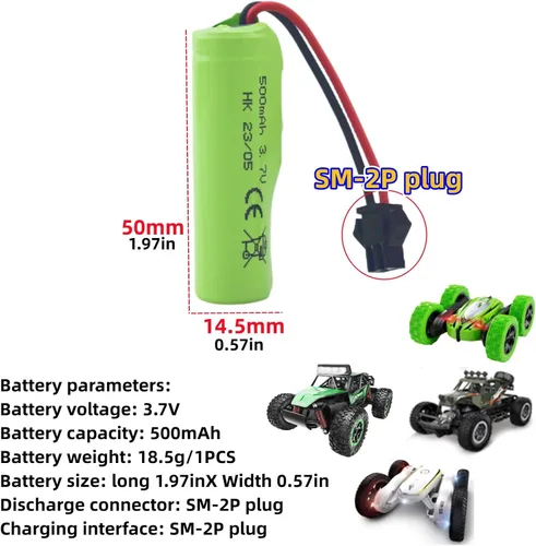 Miniatura 2 de Batería de litio de 3.7 V 500 mAh para DE35 DE38 DE40 DE50 TB202 TB201 TM201 TM202 TC141 DE44 DE55 TS201 TD202 TD161 DE84 S767 SL-3567 SL-3566 A