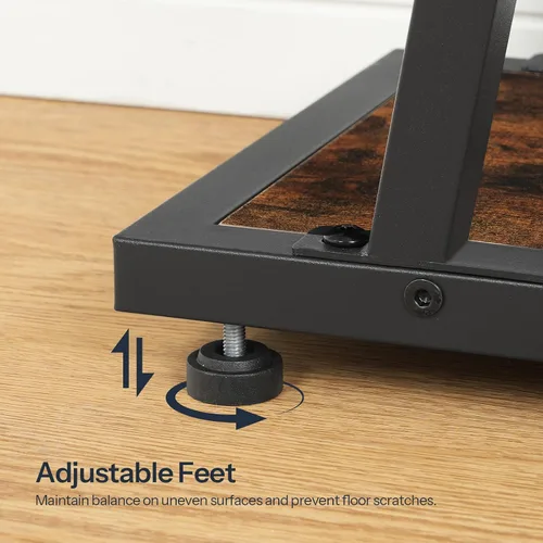 Miniatura 8 de HOOBRO BF66XG01 - Mesa consola estrecha de 29.5 pulgadas con almacenamiento, mesa de sofá de 2 niveles detrás del sofá, estilo moderno, para sala
