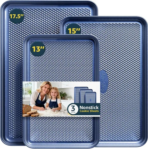 Miniatura 13 de Juego de 12 piezas para hornear antiadherente, juegos de utensilios para hornear no tóxicos con bandeja para hornear, molde para tartas, molde
