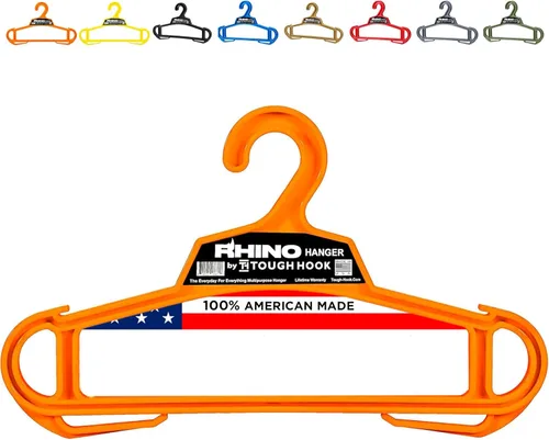 Rhino Tough Hook - Perchas de ropa resistentes – Percha de grado militar para armadura corporal – Perchas de traje de capacidad de 200 libras – El