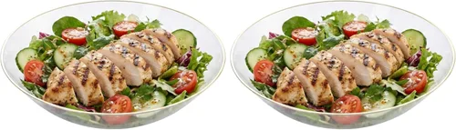 Miniatura 17 de Restaurantware -Moderna - Cuencos de plástico de 6 onzas, 20 cuencos de ensalada desechables duraderos - Con borde dorado, resistente, cuenco