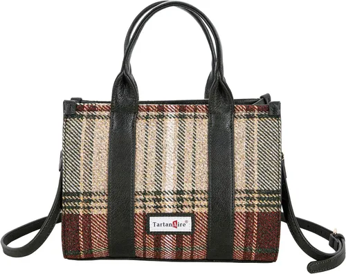 Bolso a cuadros para mujer, bolso a cuadros con asa superior, bolsa de trabajo, bolsa de hombro cruzada para viajes de oficina