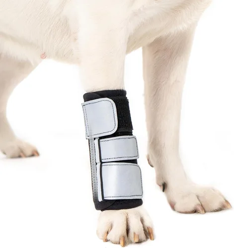 Avont Soporte de pierna delantera para perro, manga de compresión de muñeca, protege heridas y evita lamidas, ayuda a recuperarse de lesiones,