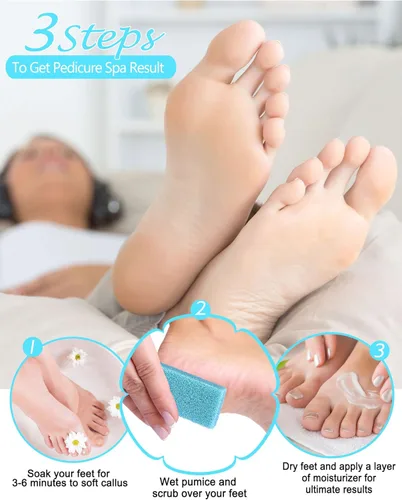 Miniatura 5 de Maryton - Almohadillas desechables de piedra pómez para pies, piedra pómez para pedicura, removedor de callos y piel muerta para pies, 40 piezas