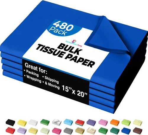Miniatura 29 de Party Solids Papel de Seda Negro para Bolsas de Regalo - Papel de Seda a Granel Negro de 20" X 30", 480 Hojas - Papel Prensa de 10 lb para Embalaje