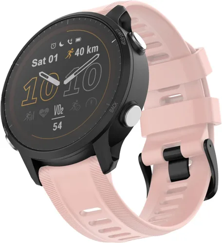 Miniatura 2 de ISABAKE Correa de reloj para Garmin Forerunner 955/945/745, correa de repuesto de silicona de 0.866 in para pulseras Fenix 5/6/Approach S60 Rosa