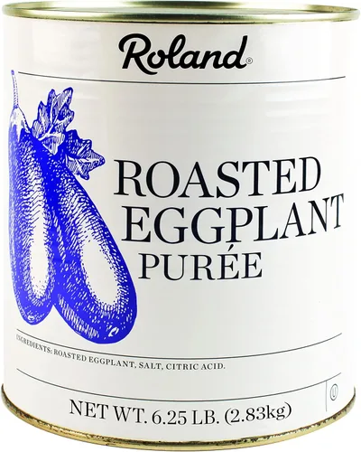 Roland Foods Puré de berenjena tostada, alimento importado especial, lata de 6.25 libras, paquete de 1