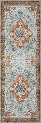 Miniatura 40 de COZYLOOM Alfombra vintage de 2 x 6 pies, estilo oriental con estampado floral, envejecida, estética, bohemia, de felpilla, para entrada, pasillo