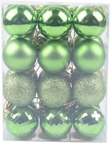Esferas colgantes para árbol de Navidad, 24 piezas de adornos irrompibles, plástico de 1.6 pulgadas, irrompible, Navidad, boda, fiesta, vacaciones,
