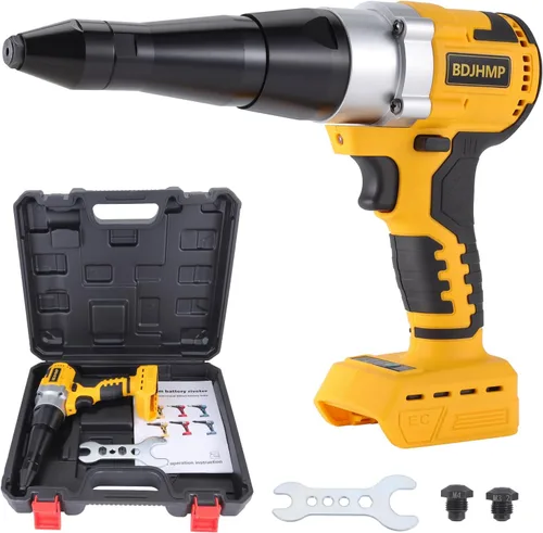 Pistola de Remaches Inalámbrica para Batería Dewalt 20V Max (Sin Batería), Pistola de Remaches Automática Eléctrica sin Escobillas, Motor sin