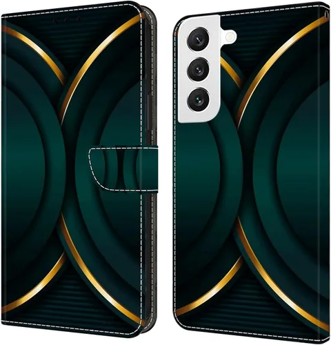Miniatura 49 de Funda para Samsung Galaxy S22, cartera Flip Folio lindo 3D pintado de dibujos animados PU Funda de cuero PU para niñas mujeres ranuras para tarjetas